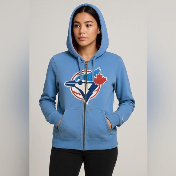 Nike Cooperstown Collection Toronto Blue Jays Zip-Up Hoodie Women’s Small - Picture 1 of 11